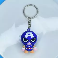 Marvel dos desenhos animados chaveiro homem aranha homem de ferro morcego hulk thor anime vingadores chaveiro figura silicone chave do carro jóias brinquedos presente na internet