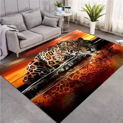Tapete De Padrão De Tigre De Impressão 3D, Sala De Estar, Mesa De Sofá, Tapetes De Área Grande, Tapete De Porta De Entrada De Cozinha, Tapete De Varanda Do Corredor