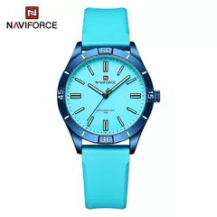 Imagem do Naviforce relógio de pulso feminino simples, pulseira de silicone impermeável, novo design, moda, para senhoras, 2024