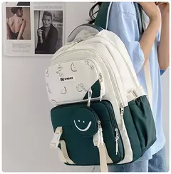 Mochila escolar com bolsa para meninas e meninos adolescentes, mochila infantil, bolsa de livros para estudantes primários, estudante do ensino médio na internet