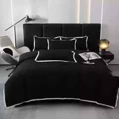 Estilo simples conjuntos de cama ?????????? ????? lavado escovado Duvet Cover com fronha lençóis de luxo conjunto cama rainha/king size - loja online