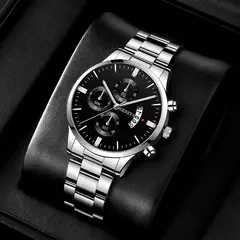 Relógio de pulso de quartzo para homens, calendário de luxo, relógios, relógio masculino, pulseira, moda na internet