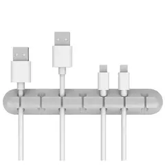 Auto-adesivo Cabo Winder, Suporte de Carregamento USB, Fio Envolvido Cabo, Organizador Da Mesa, Material de Escritório, Desktop, 3, 5, 7 Clips - Wolf Magazine