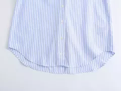 Imagem do TRAF-Blusa Oxford de Algodão Single-Breasted Feminina, Camisa Manga Longa, Tops Chiques, Lapela, Roupa de Rua, Senhoras, Moda