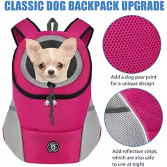 Mochila de transporte para cães, bolsa transportadora para cães pequenos, viagem respirável, transportador de cachorros, animais de estimação, suprimentos de transporte