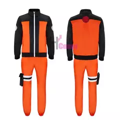 Anime uzumaki cosplay traje ninja adulto versão capa calças superiores saco de perna unisex jaqueta manto dia das bruxas natal presente de ano novo na internet
