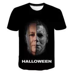 Homens e mulheres Michael Myers 3D Print Horror Movie T-shirts, camiseta de streetwear extragrande, Harajuku Tees, tops infantis, roupas de Halloween na internet