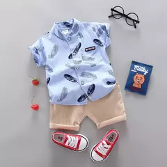 Moda Baby Boy's Suit Verão Casual Roupas Set Top Shorts 2PCS Baby Clothing Set Para Meninos Ternos Infantis Roupas para crianças