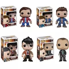 Funko POP TV Sobrenatural Junte a Caça Sam 93 # Dean 94 # Castiel 95 # Crowley 200 # Brinquedos modelo de figura de vinil exclusivos de tema quente