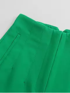 Willshela-Calça reta de cintura alta feminina, calça de zíper frontal, comprimento total, moda feminina chique, vintage na internet
