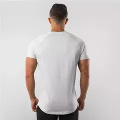 Camiseta masculina de algodão de manga curta, tops lisos, musculação T, corredores musculares, roupas de ginástica masculina, camisa slim fit, camisa fitness - loja online