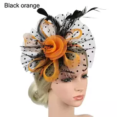 Chapéu Fascinator para Mulheres, Tea Party Headband, Coquetel De Casamento Malha, Penas De Flores, Grampo De Cabelo na internet