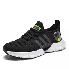 Tênis de corrida leve macio casual masculino, tênis esportivo ao ar livre, antiderrapante para caminhada, resistente ao desgaste, tênis de corrida