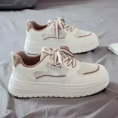 Sapatilhas femininas de plataforma, sapatos vulcanizados, sapatos de caminhada casuais, sapatilhas grossas, tênis branco, novo, 2022, 2024 - Wolf Magazine