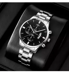 Relógio de pulso de quartzo para homens, calendário de luxo, relógios, relógio masculino, pulseira, moda - Wolf Magazine