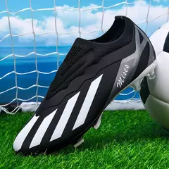 Imagem do Sapatos de futebol antiderrapantes masculinos, chuteiras esportivas ao ar livre, botas de futebol ultraleves, sapatos de treinamento, match sport, menino, grama, unissex, novo