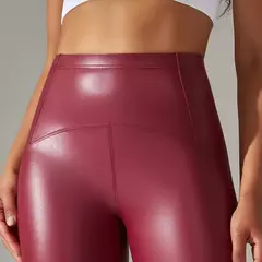 Leggings de couro PU de veludo fino, calças elásticas altas, calças de emagrecimento sexy, outono e inverno, 6 cores na internet