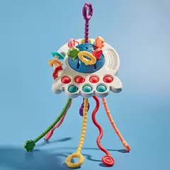 Baby Montessori Desenvolvimento Sensorial Brinquedos Educativos, Puxar Cordas, Dedo Grasp Training, Early Learning Toy, Dentição BPA Free, 1-3 Anos - Wolf Magazine