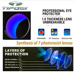 Tifosi-HD óculos polarizados com filme real, ao ar livre, lazer, caminhadas, viagens, golfe, pesca, condução, festa, colorido, UV400 na internet