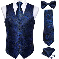 Festa de casamento ouro colete paisley floral jacquard colete masculino 4 pçs colete gravata lenço anel hanky abotoaduras conjunto dibangu
