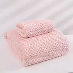 Conjunto de três peças de toalha de banho de abacaxi, toalha de rosto doméstica, espessada e aumentada, secagem rápida, algodão - loja online