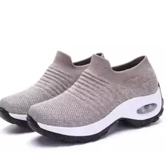 Imagem do Sapatilhas antiderrapantes ortopédicas para mulheres, sapatos de plataforma casuais para senhoras, tênis resistentes ao desgaste, tênis versáteis