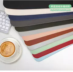 Mouse Pad de couro PU portátil, camurça branca, impermeável, antiderrapante, grande esteira de mesa de jogos, teclado de computador - Wolf Magazine