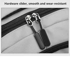 Mochila de carregamento USB impermeável para homens, sacos traseiros do escritório do negócio, mochila para laptop casual, mochilas escolares masculinas, 15,6";;VERDADEIRO;;"CINZA - loja online