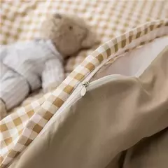 Preto branco pequenos verifica impresso conjunto de cama floral capa edredão fronha conjunto cama folha colcha único rainha rei tamanho - comprar online