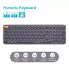 Baseus-Teclado Ergonômico Sem Fio, 2.4G, Bluetooth 5.0, Keycap Numérico, Office Game, Tablet, PC, iPad, MacBook, Laptop