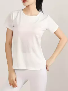 T-shirt de manga curta para mulheres, roupas esportivas soltas, tamanho grande, seco, em execução, fitness, verão, novo, 2024 - Wolf Magazine