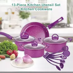 Conjunto de panelas e panelas antiaderentes, utensílio de cozinha, panelas, presentes para amigos e familiares, 13 peças - comprar online