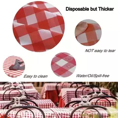 Toalha De Mesa Impermeável De Xadrez Vermelho, Home Dining Coffee Table Cover, Decoração De Festa De Casamento, Piquenique Interior e Exterior - Wolf Magazine