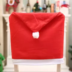 Santa Hat Chair Cover para o Natal, decoração de mesa, presentes, 1-10pcs