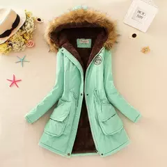 Casaco fino acolchoado de algodão para mulheres, parkas com capuz casual, sobretudo quente acolchoado, outono e inverno, 2023, 2023, emboridery, novo na internet