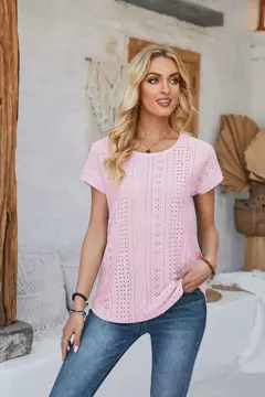 Imagem do Blusas vintage de grandes dimensões para mulheres, monocromáticas, casuais e soltas, camisas elegantes para jovens, tops femininos, moda, verão, 2024