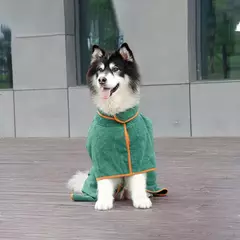 Roupão de banho para animais de estimação, envoltório de corpo inteiro para banho, respirável, secagem rápida, absorvente de água, limpeza de verão, roupão de cachorro na internet