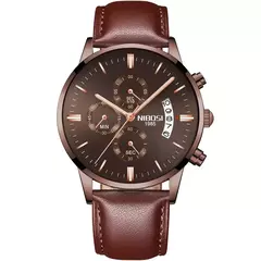 Nibosi-relógio masculino de quartzo, estilo militar, luxo, marca superior, famo - comprar online