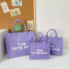 Imagem do Bolsa tote feminina casual lona grande capacidade bolsas femininas designer letras ombro crossbody sacos de luxo grande shopper