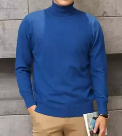 Imagem do Suéter de gola alta masculino pulôver de cashmere suéteres de gola alta, camisa, roupas para outono e inverno, 2023