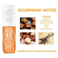 Spray Corporal SOL Gourmand para Mulheres, Perfume de Baunilha, Névoa Corporal e Cabelo, Fragrância, Inspirado em SOL, 3.0FL.OZ, 90ml - Wolf Magazine