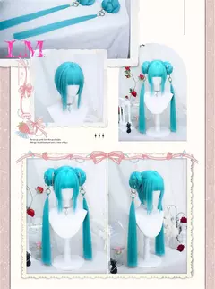 Lm longo staight rabo de cavalo clipe peruca cosplay fibra de alta temperatura perucas sintéticas anime festa rabo de cavalo perucas de festa