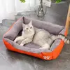 Grande Pet Cat e Dog Bed Quente Confortável Dog House Soft PP Cotton Nest Dog Basket Mat Universal Waterproof Cat Bed