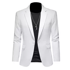 Blazers boutique casuais masculinos, jaqueta monocromática, terno slim fit, casaco de lazer, boutique de moda, novo, 2023 - loja online