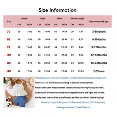 Baby Girls' Sleeveless Suspender Top e Shorts Set, roupas diárias, roupas macias, roupas de verão, crianças, 0-3 anos, 2 peças na internet