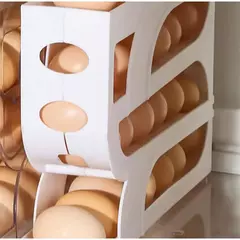 Enchimento automático Egg Storage Rack, geladeira Egg Storage Rack, corrediça de rolamento automática, enfeite de frango, casa, 3/4 camadas - loja online