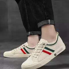 Imagem do Mocassins casuais masculinos, sapatilhas leves leves de malha respirável leve, tênis masculino, tênis de moda elegante, 2023