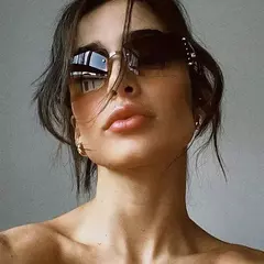 Óculos de sol quadrados polarizados para homens e mulheres, óculos de sol com armação grande, óculos de pesca clássicos - loja online