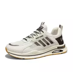 Tênis de malha leve respirável masculino, sapato casual, com renda, calçado de caminhada, tênis, verão