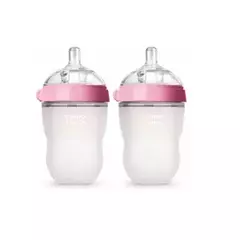 Garrafa de silicone para crianças, BPA Free Feeding Bottle para crianças, Verde e rosa, 5 oz e 8 oz, 2 pacotes na internet